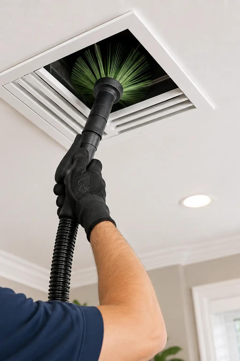Vent brush cleaning