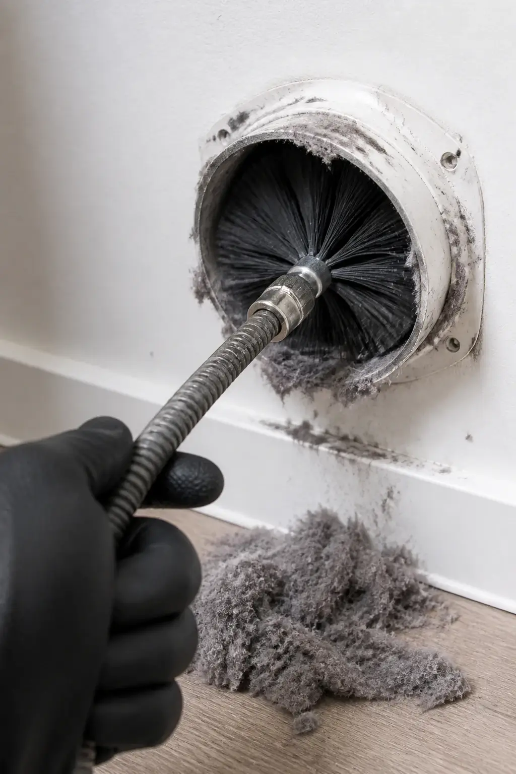 Rotary vent brush