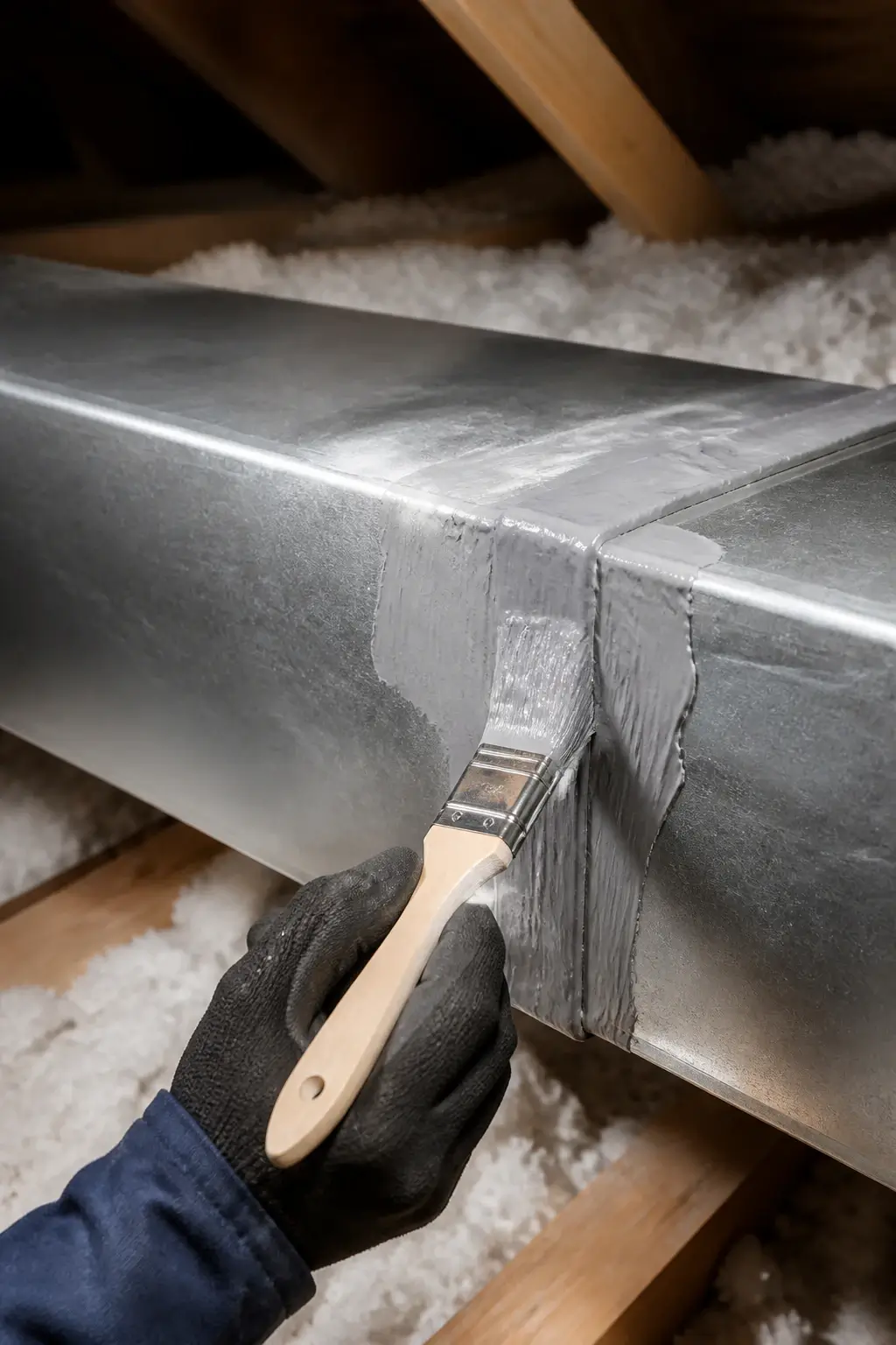 Mastic duct sealing
