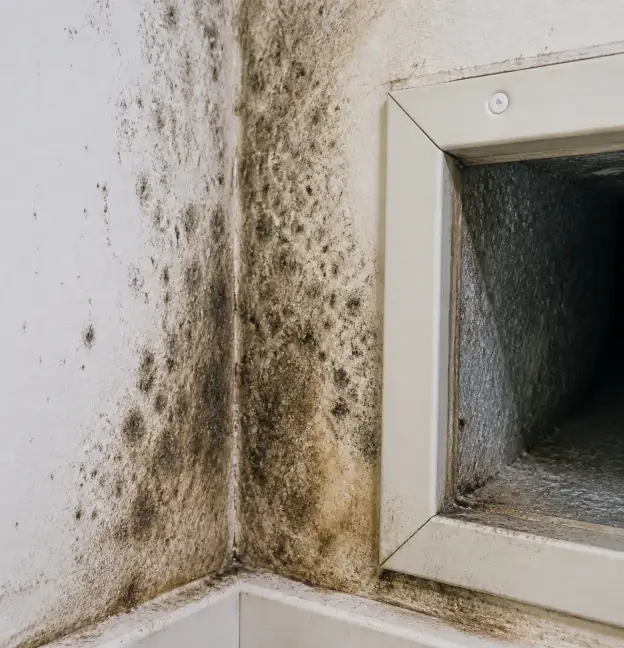 Mold stained wall